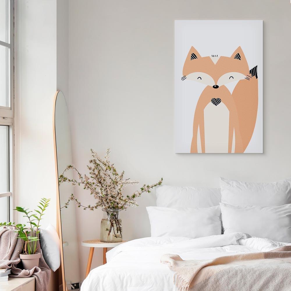 Leinwandbild - Happy Fox (1 Part) Vertical