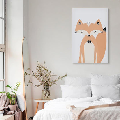Leinwandbild - Happy Fox (1 Part) Vertical