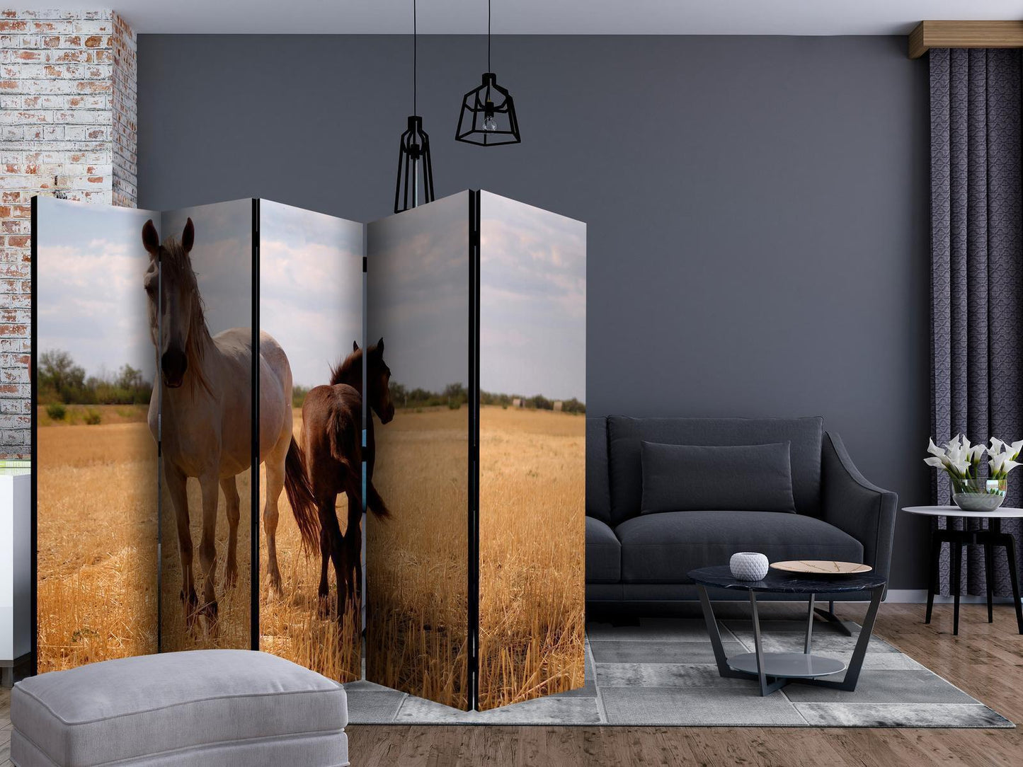 Paravent - Horse and foal II Artgeist