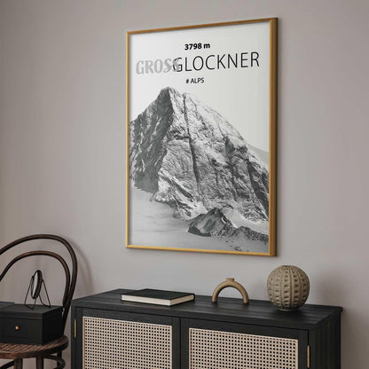 Poster - Majestic mountain peak Glosslockner mountain crown mountain landscape