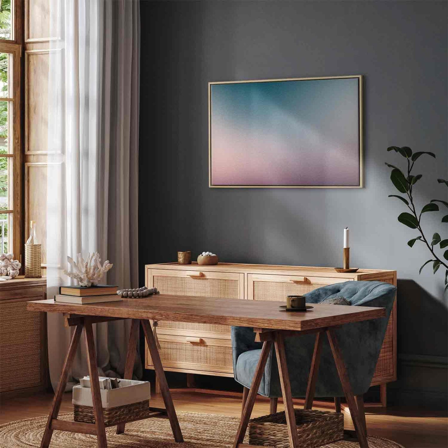 Leinwandbild - Nostalgic Gradient - Gradient Composition in Subdued Colors