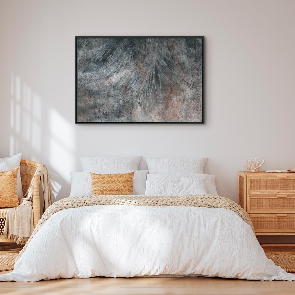 Leinwandbild - Grey Feather (1 Part) Wide