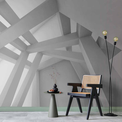 Fototapete – Weiße Architekturstruktur im modernen Stil
