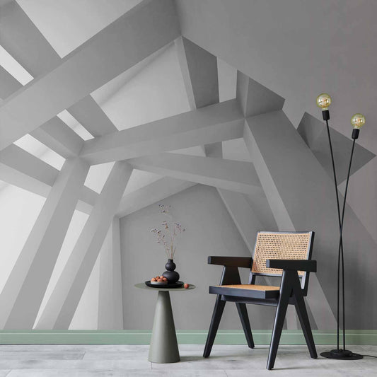 Fototapete – Weiße Architekturstruktur im modernen Stil