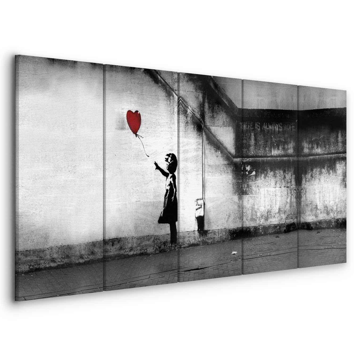 Leinwandbild - Banksy: Runaway Balloon Artgeist