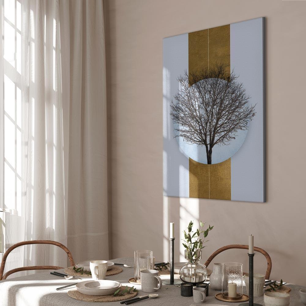 Leinwandbild - Circle of Nature (1-part) - Tree Branches in Round Composition