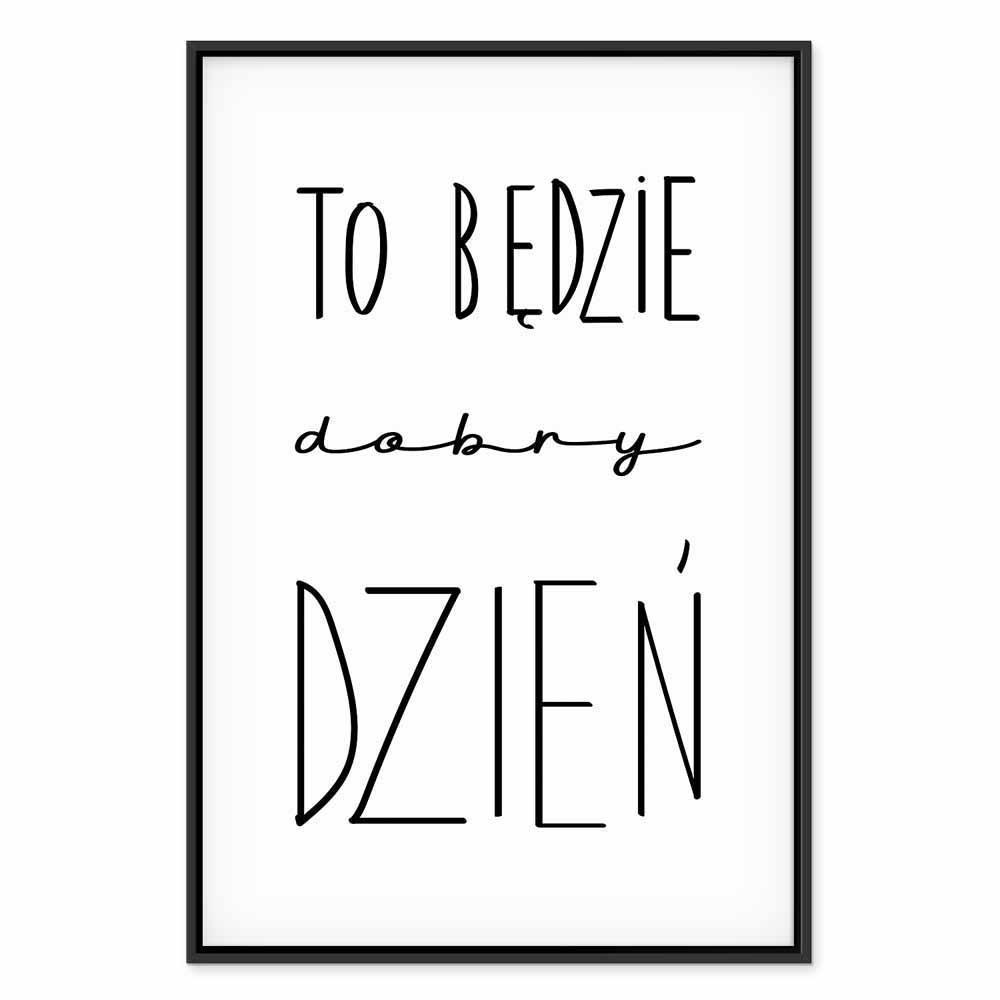 Leinwandbild - Art of Words (1-part) - Inspirational Black Text on White