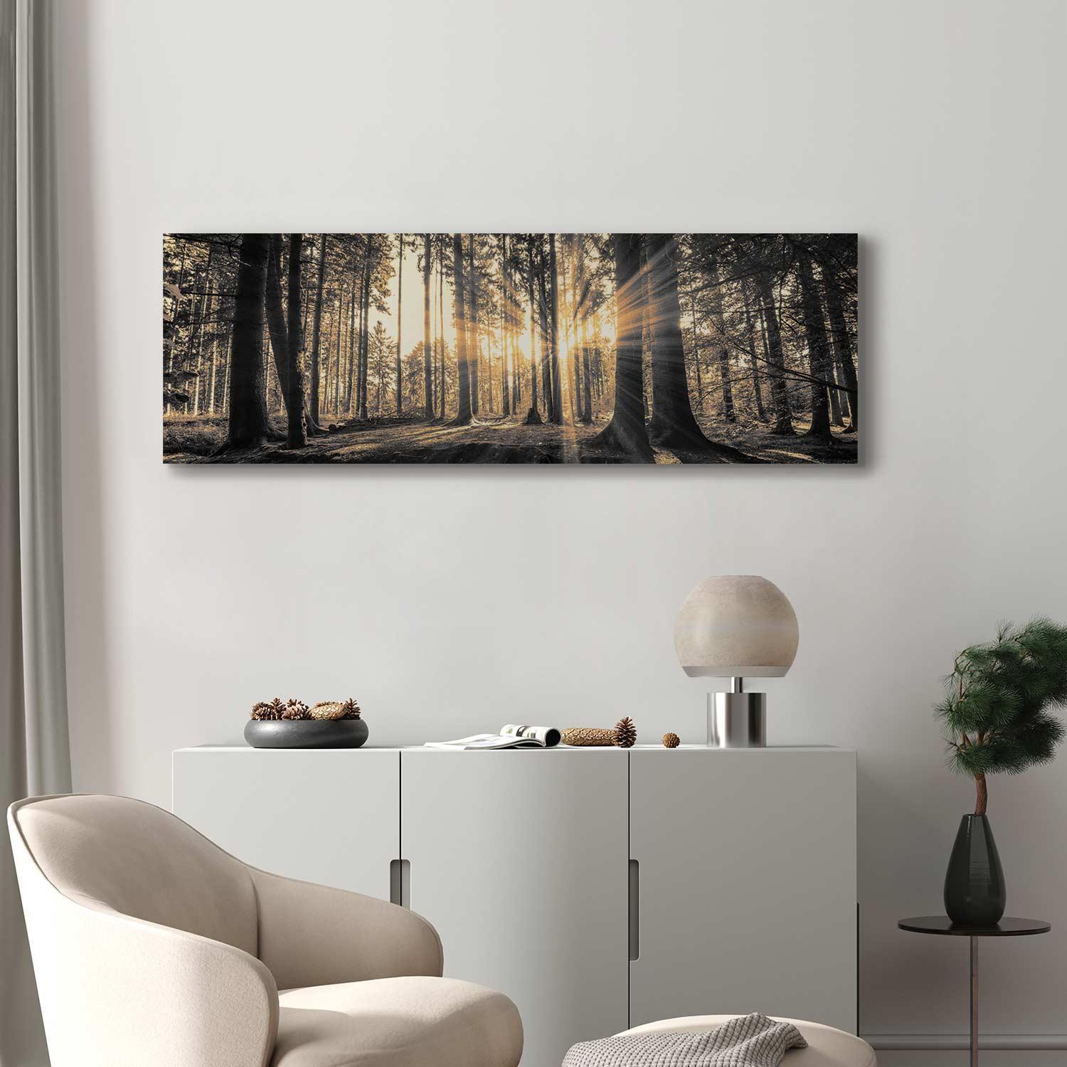 Leinwandbild - Forest Sun Artgeist