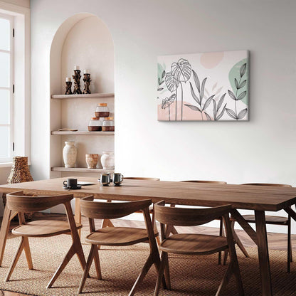 Leinwandbild - Pastel line art