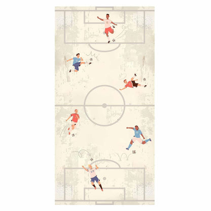 Tapete - Soccer Game - Illustration of soccer players in action on the field