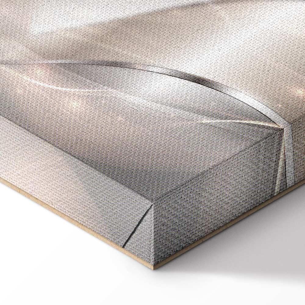 Leinwandbild - Sparkling Dandelions (5 Parts) Beige Wide