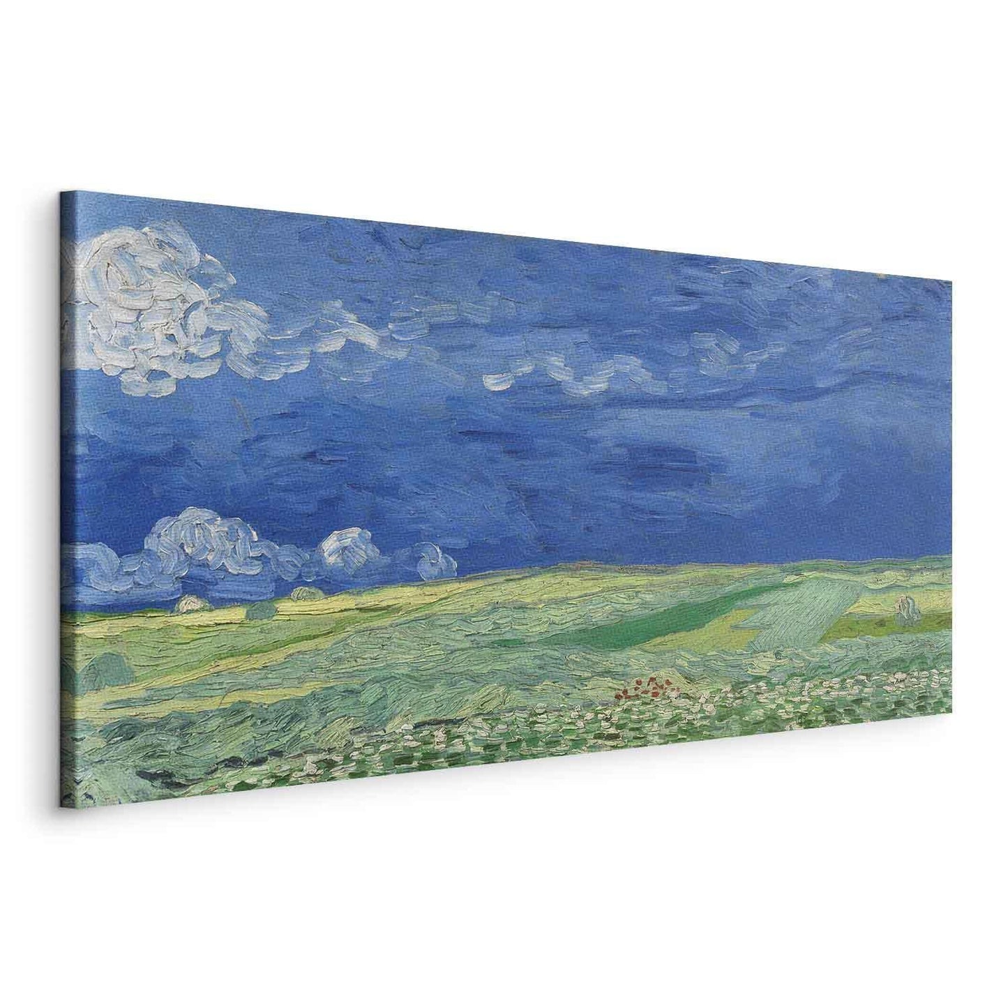 Leinwandbild - Wheatfield under Thunderclouds Artgeist