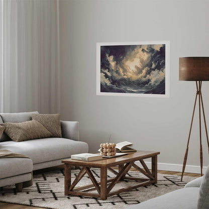 Poster - Epic Play of Light: The Sun Battling for Dominance Over the Clouds Artgeist