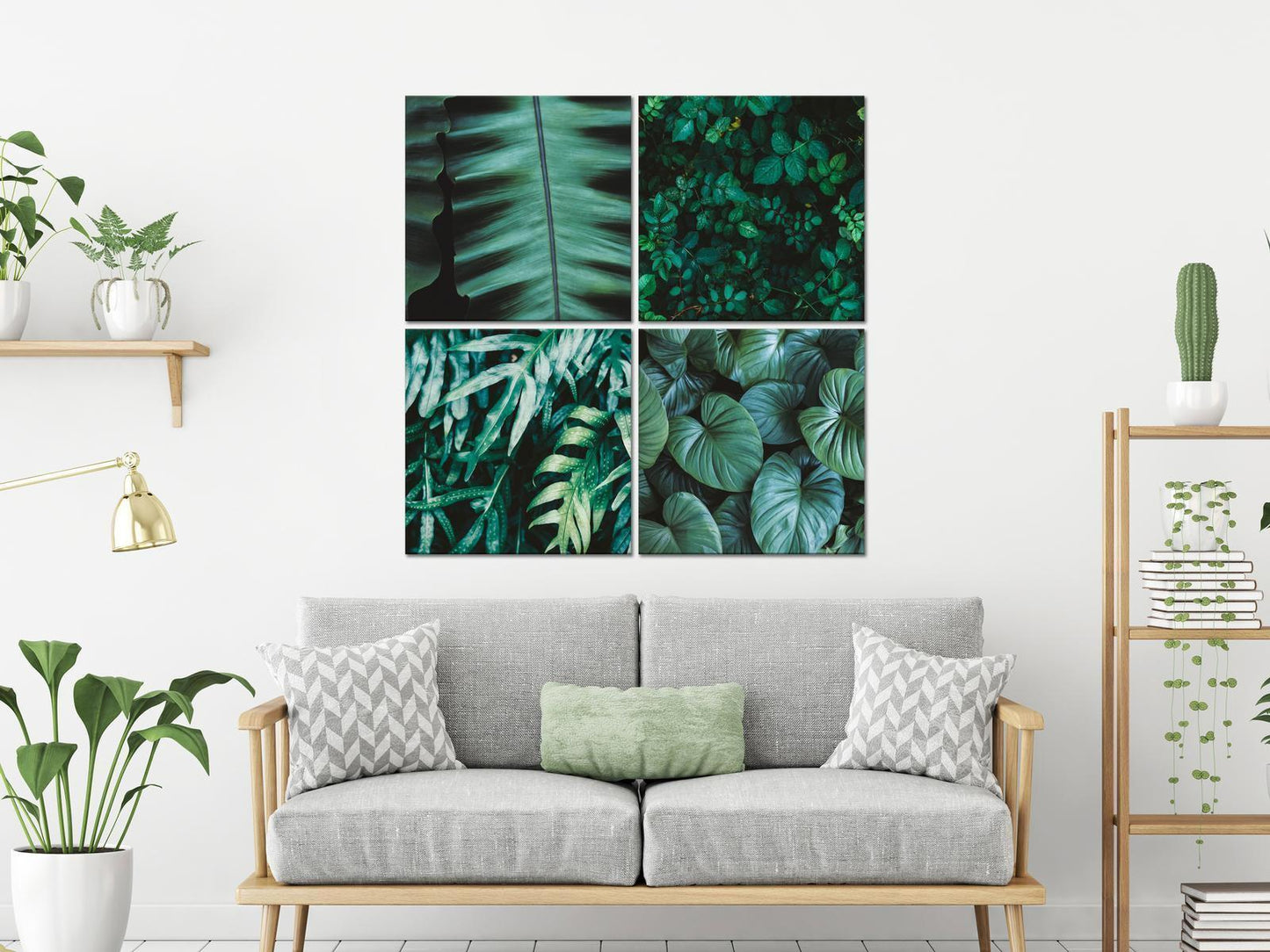 Leinwandbild - Botanical Depth (4 Parts) Artgeist