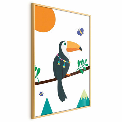Poster - Toucan and Butterflies Artgeist