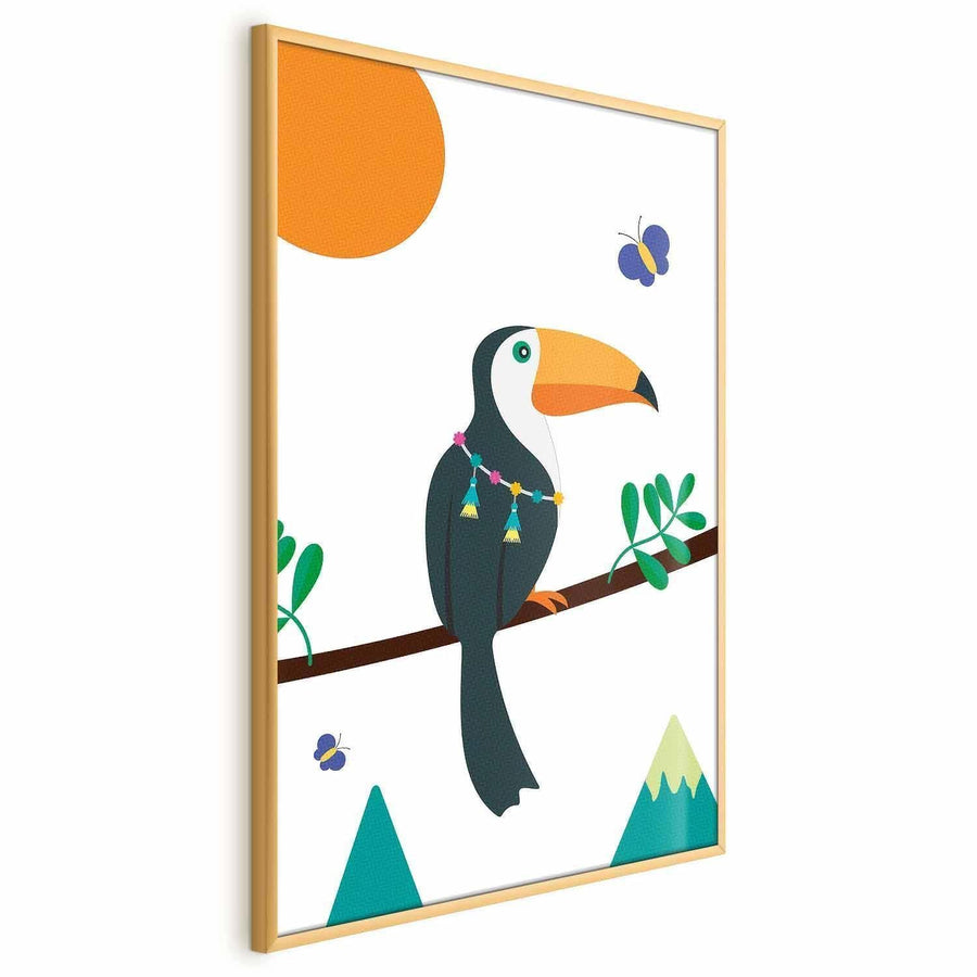 Poster - Toucan and Butterflies Artgeist