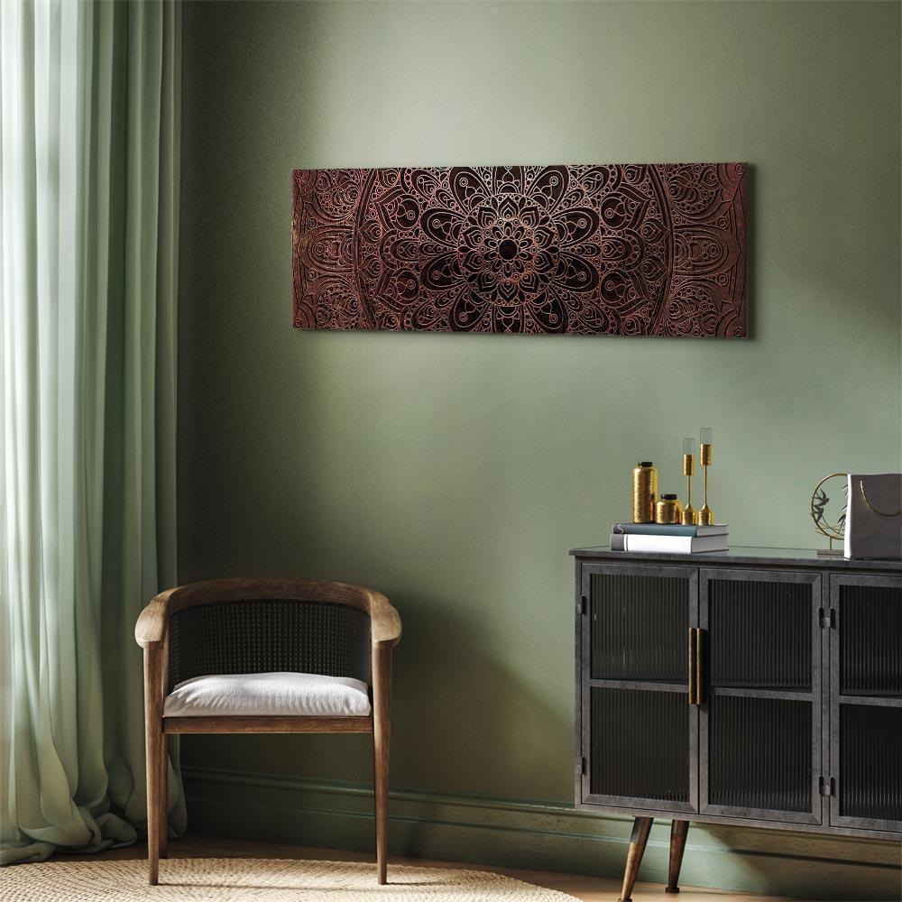 Leinwandbild - Mandala: Amber Silence