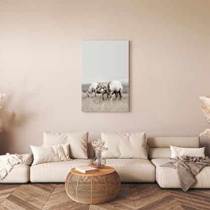 Leinwandbild - White Horses (1 Part) Vertical