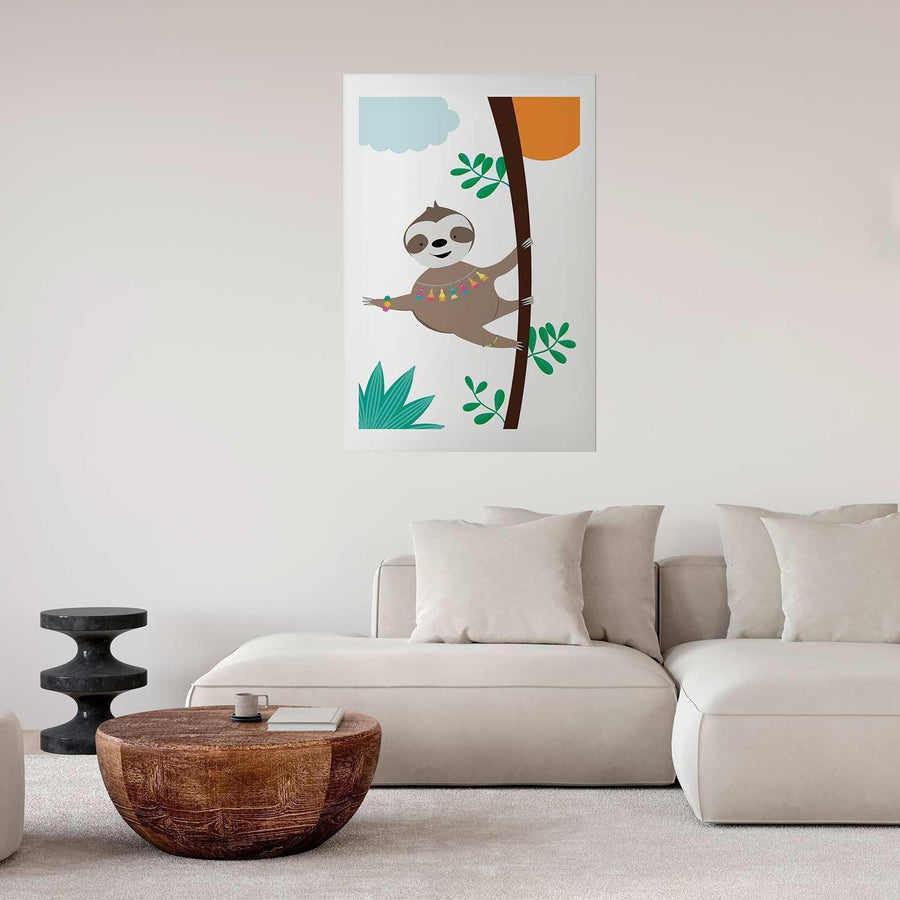 Poster - Cheerful Sloth Artgeist