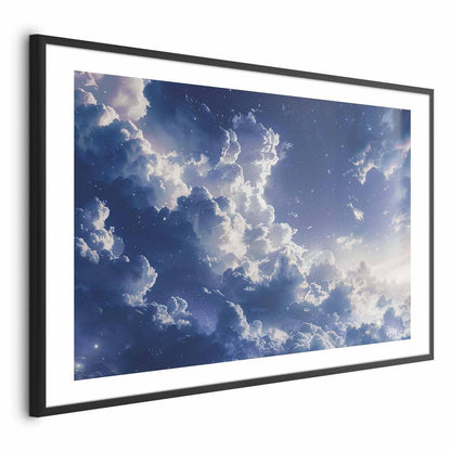 Poster - Starry Clouds and Soft Light Over a Corner of the Sky Artgeist