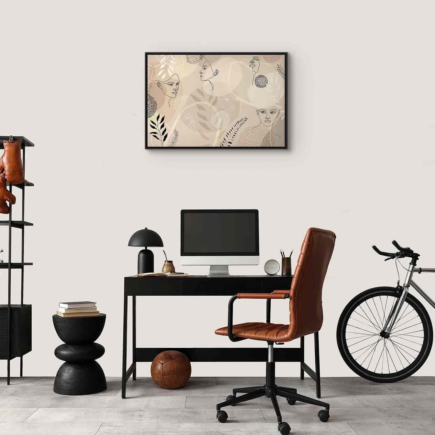 Leinwandbild - Feminine line art