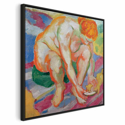 Leinwandbild - Franz Marc – Nude with cat