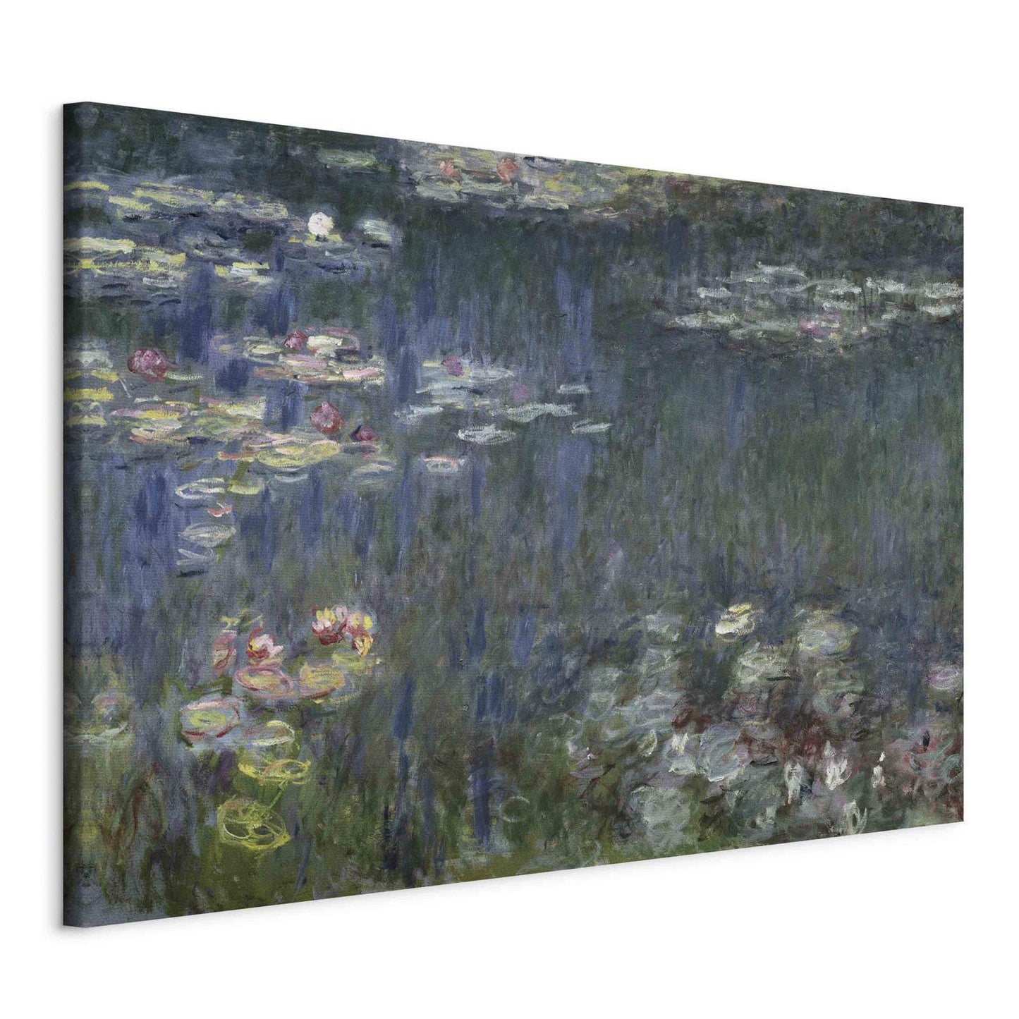 Leinwandbild - Waterlilies: Green Reflections (Claude Monet) Artgeist