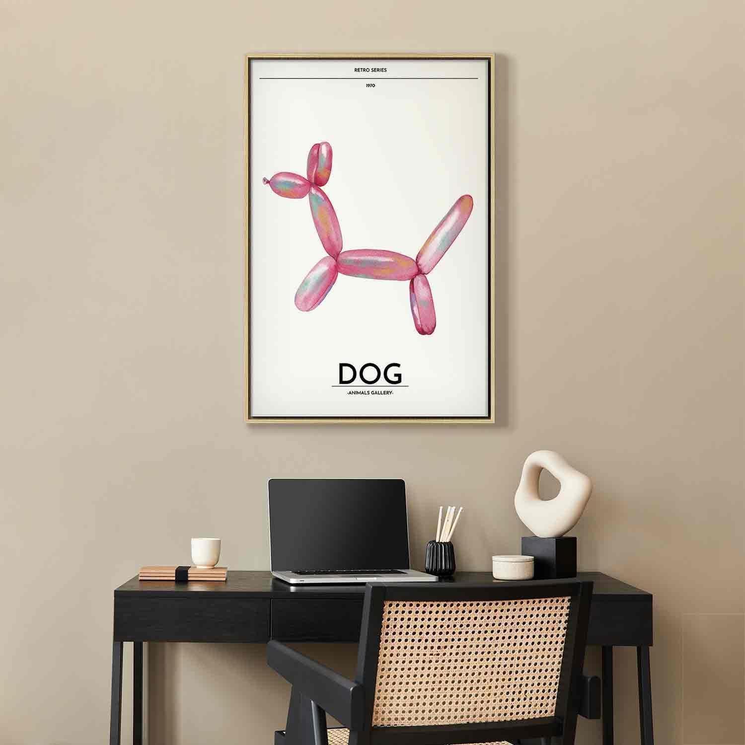 Leinwandbild - Holo-Dog - Colorful Dog in Retro Style Artgeist