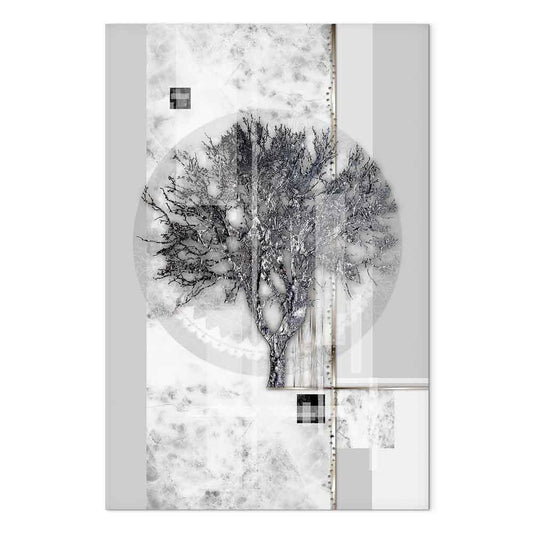 Leinwandbild - Silver Tree (1 Part) Vertical