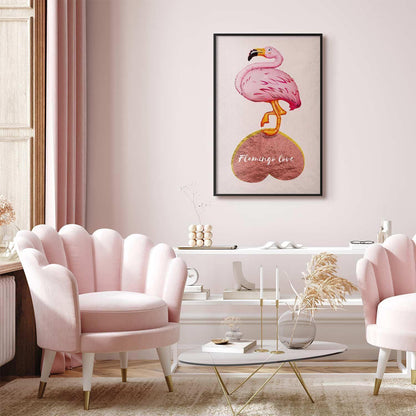 Poster - Flamingo in Love Artgeist