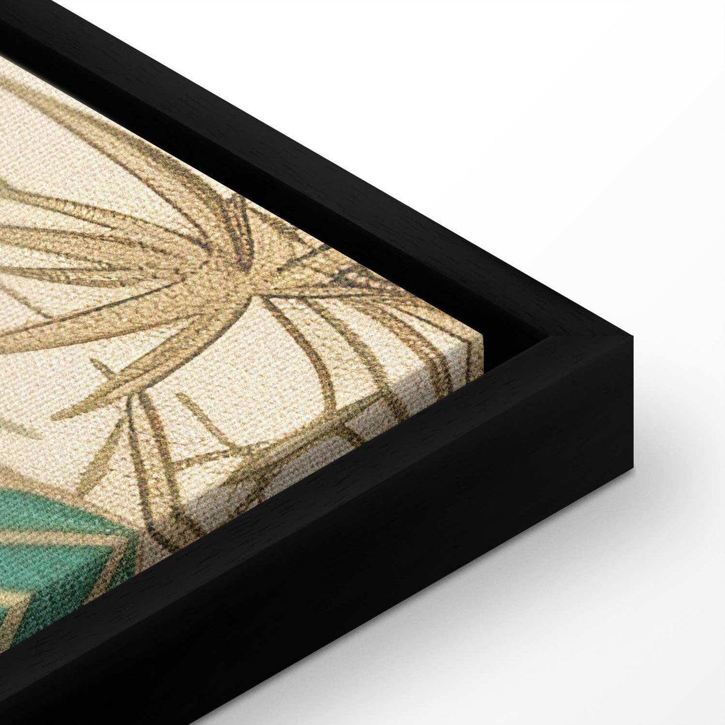 Leinwandbild - By an Asian pond - an illustration in the style of a Japanese engraving, depicting a heron