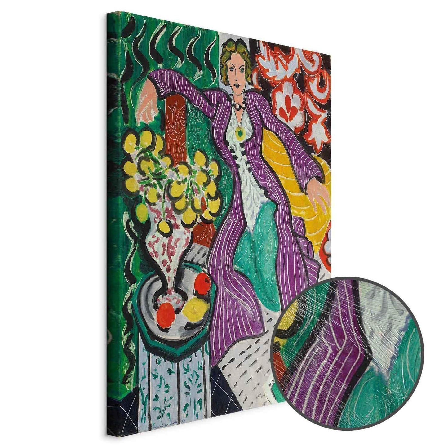 Leinwandbild - Henri Matisse – Woman in a Purple Coat