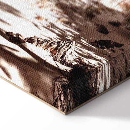 Leinwandbild - Palm Shadow (1 Part) Vertical