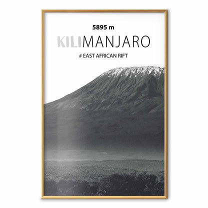 Poster - The majestic Kilimanjaro mountain peak, crown of mountains, mountain landscape