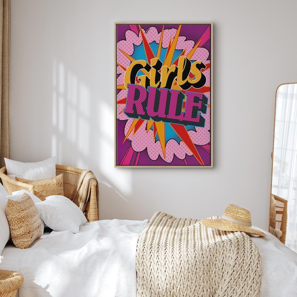 Leinwandbild - Energy of Colors (1-part) - English Text on Colorful Background