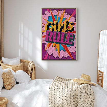 Leinwandbild - Energy of Colors (1-part) - English Text on Colorful Background