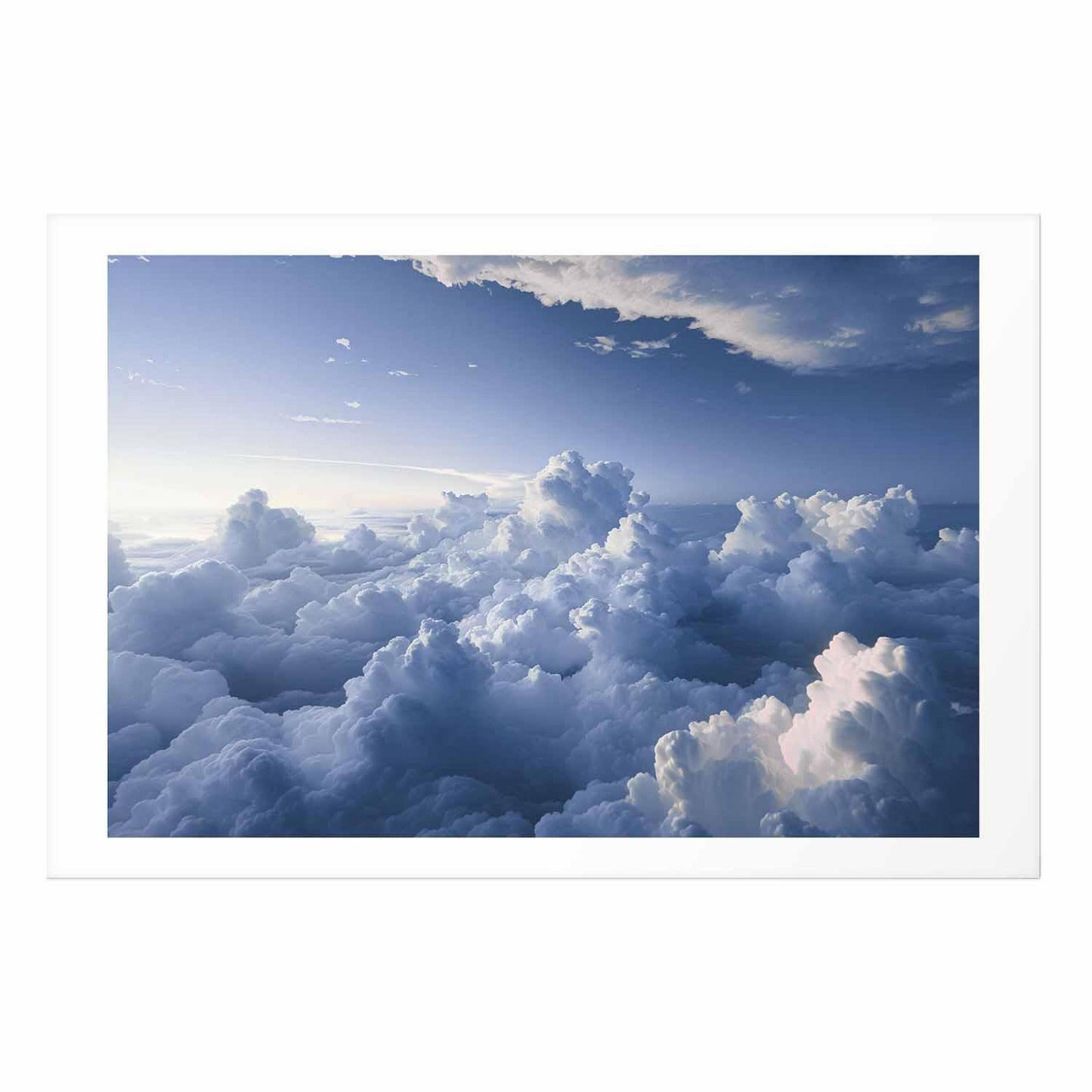 Poster - Aerial Landscapes: Sunbeams Illuminating Puffy Cloud Formations