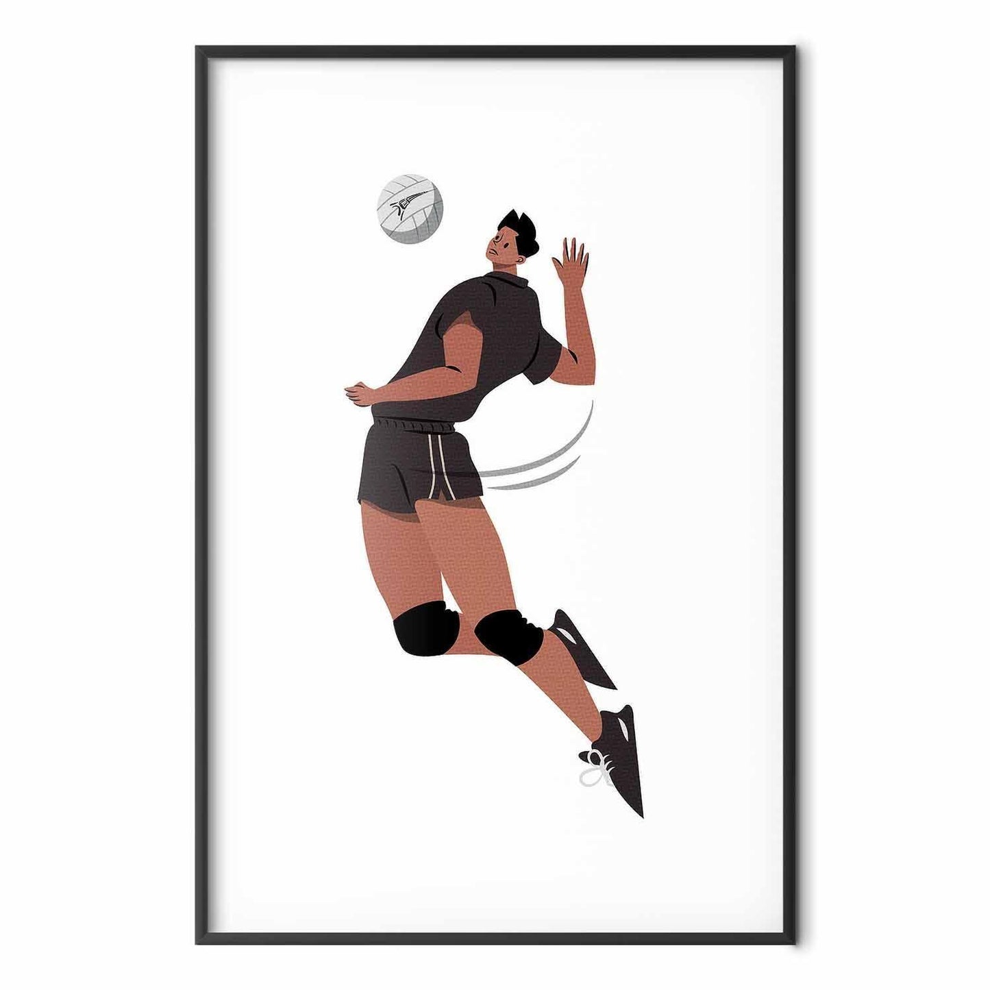 Poster - Volleyball Player on a Light Background - Illustration