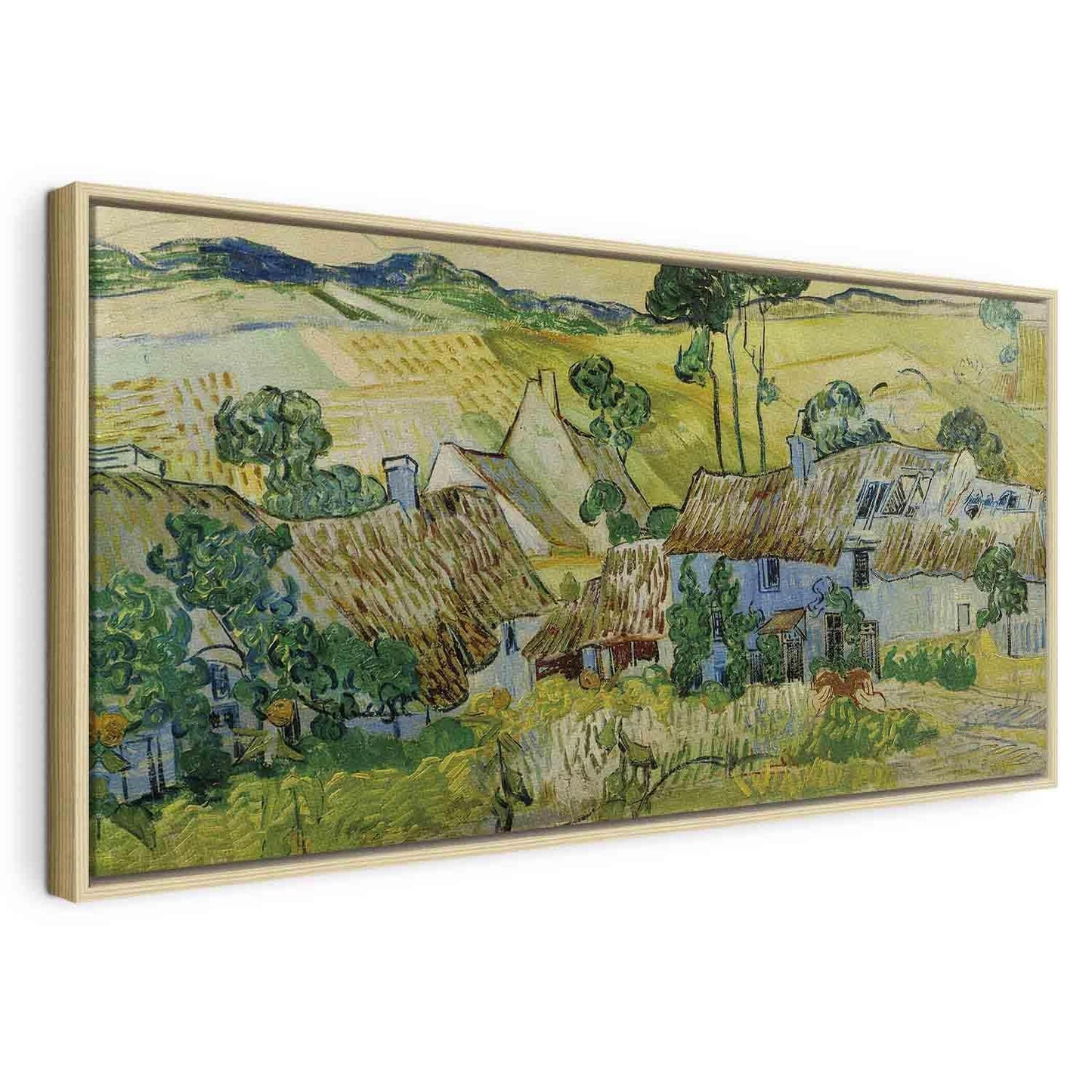 Leinwandbild - Farms near Auvers (Vincent Van Gogh) Artgeist