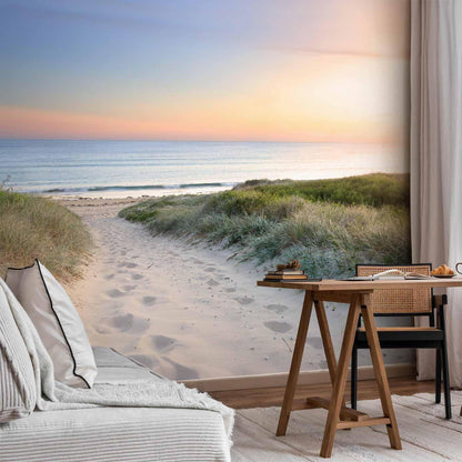 Fototapete - Morning walk on the beach