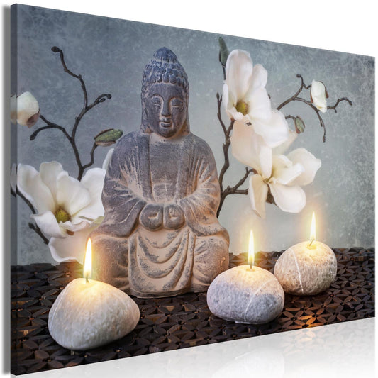 Leinwandbild - Buddha and Stones (1 Part) Wide Artgeist