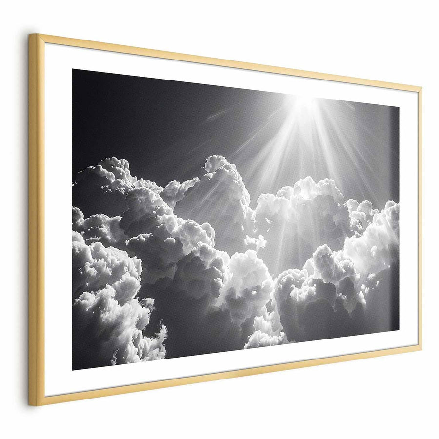 Poster - Hope in the Clouds: Inspiring Sun Rays – Awaken Emotions Artgeist