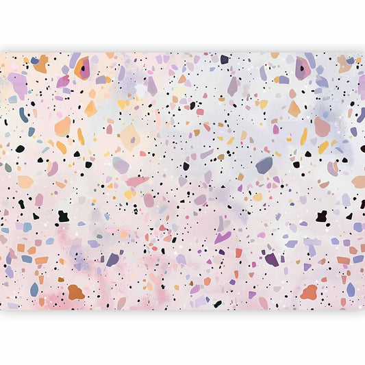 Fototapete - Terrazzo in Confetti Style Violet-Pink Colorful Pattern Artgeist