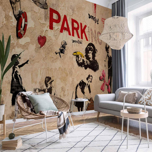Fototapete - [Banksy] RangeSouth Wind