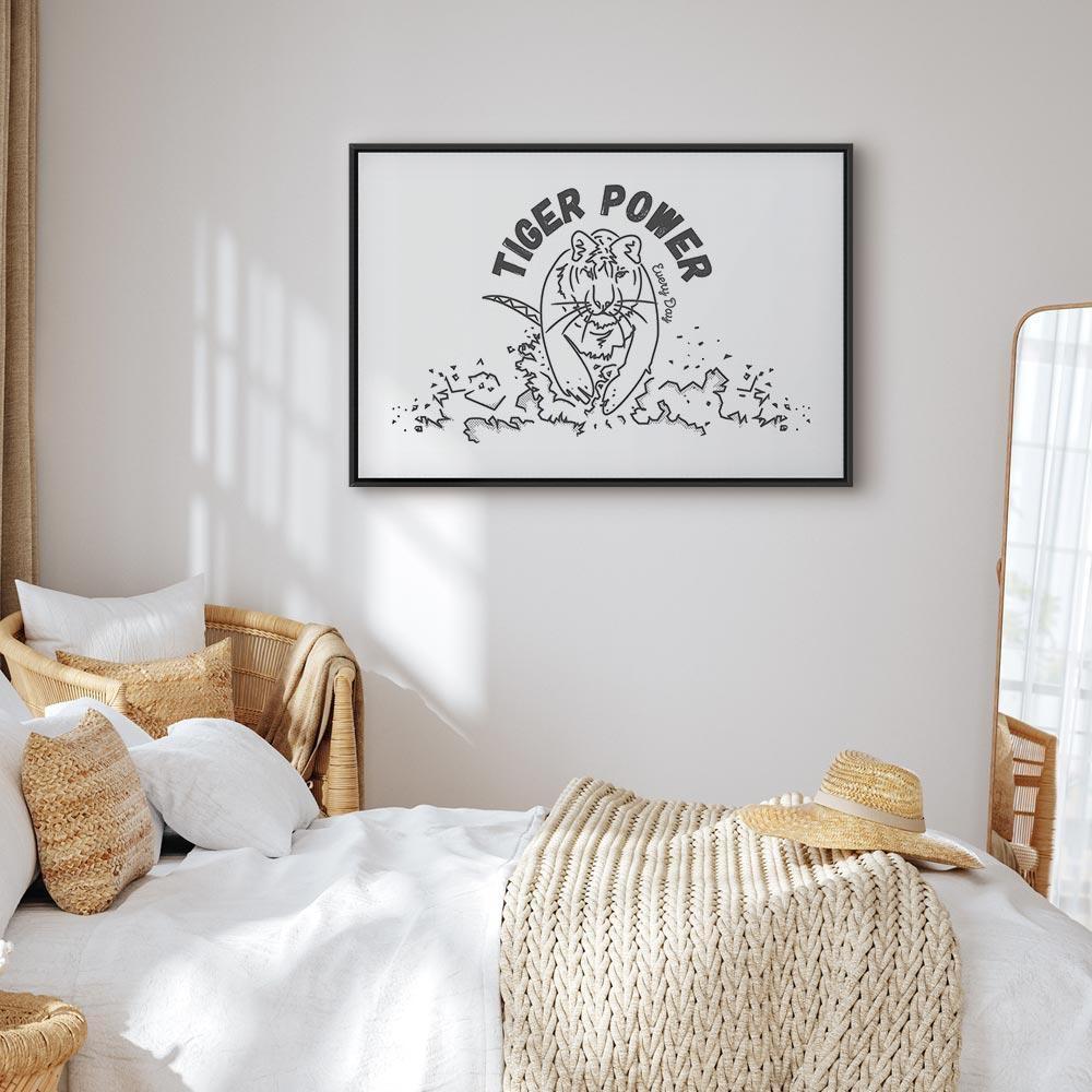 Leinwandbild - Tiger Power (1 Part) Wide