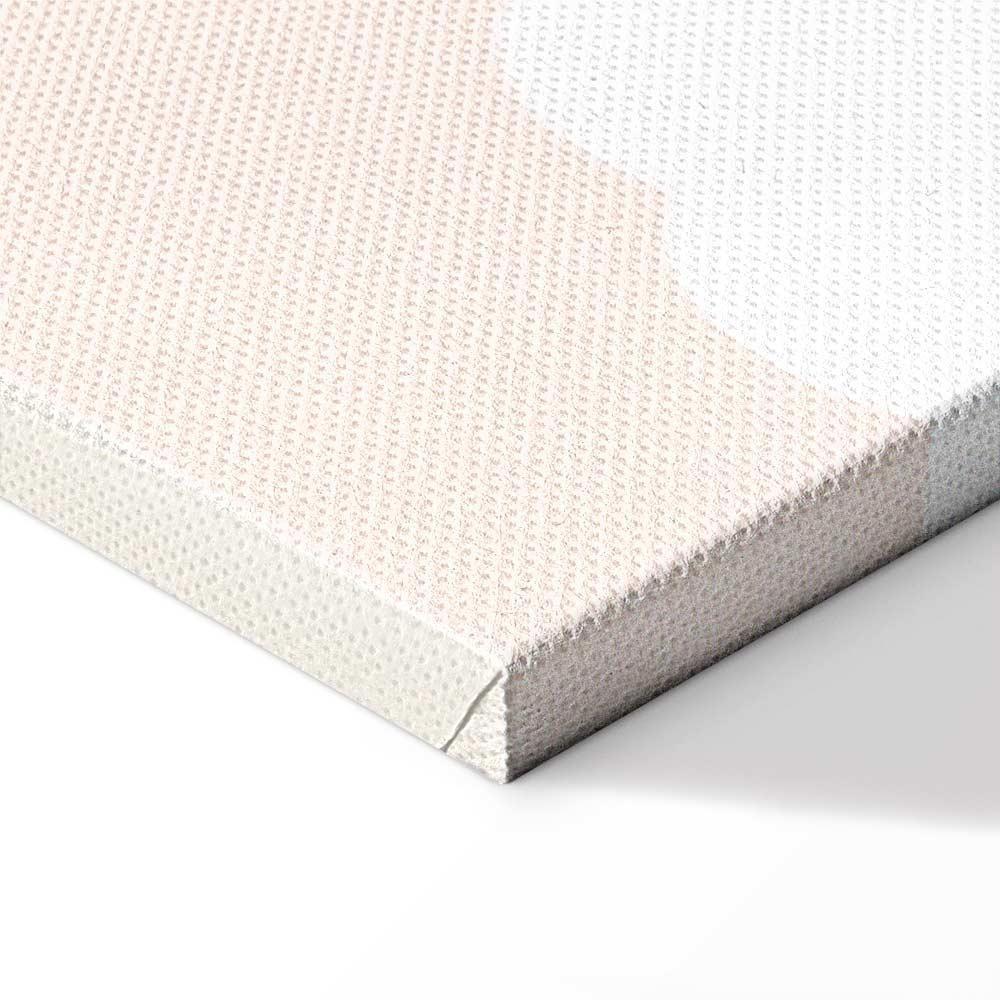 Leinwandbild - Jumping Numbers - Numbers in a Subdued Beige-Brown Hue Among Snowflakes Stars and Clouds