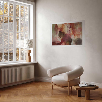 Poster - Spring Composition - glimmers and forms in watercolor technique