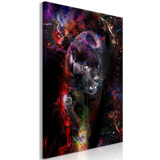 Leinwandbild - Black Jaguar (1 Part) Vertical Artgeist