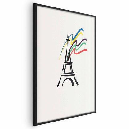 Poster - Eiffel Tower and Colors Artgeist