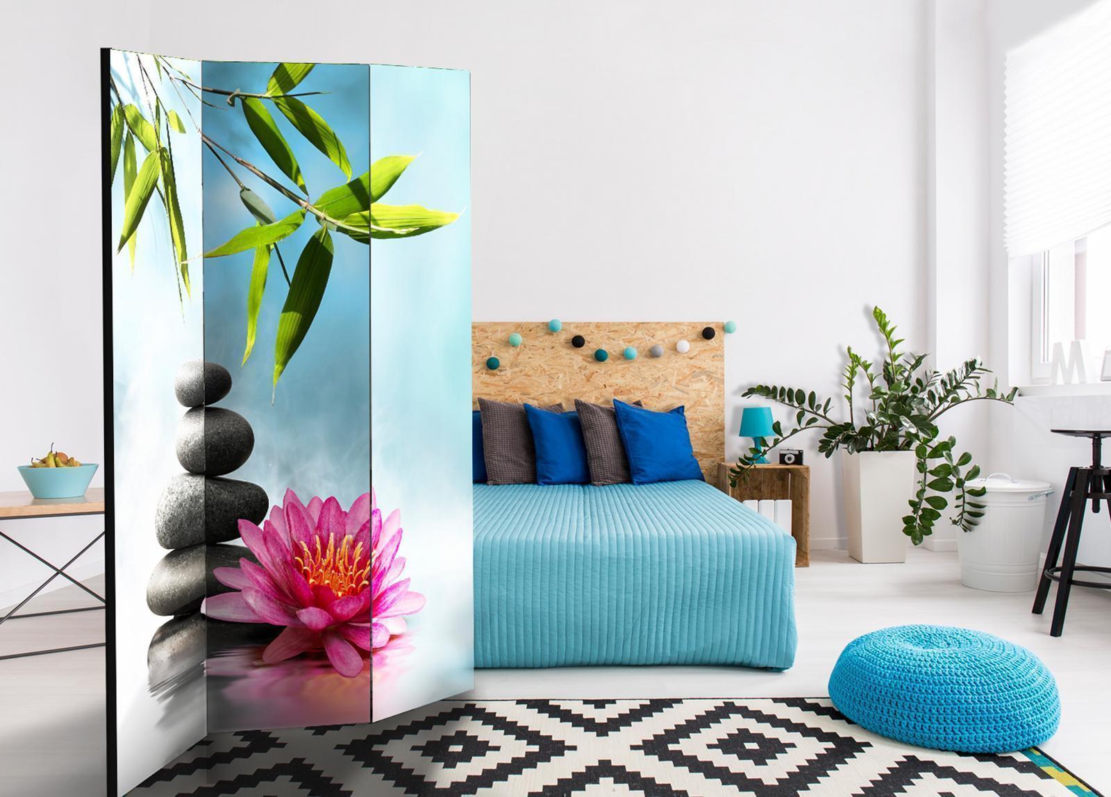 Paravent - Water Lily and Zen Stones Artgeist